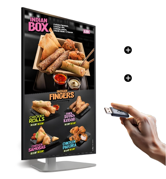 Exemple d'affichage en restaurant – visuel 1