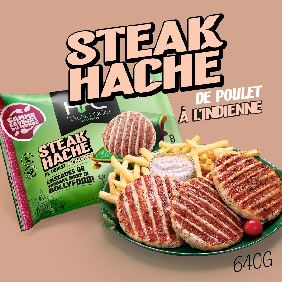 Steak haché de poulet – saveurs indiennes HFC